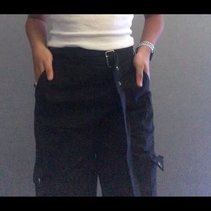 black cargo pants